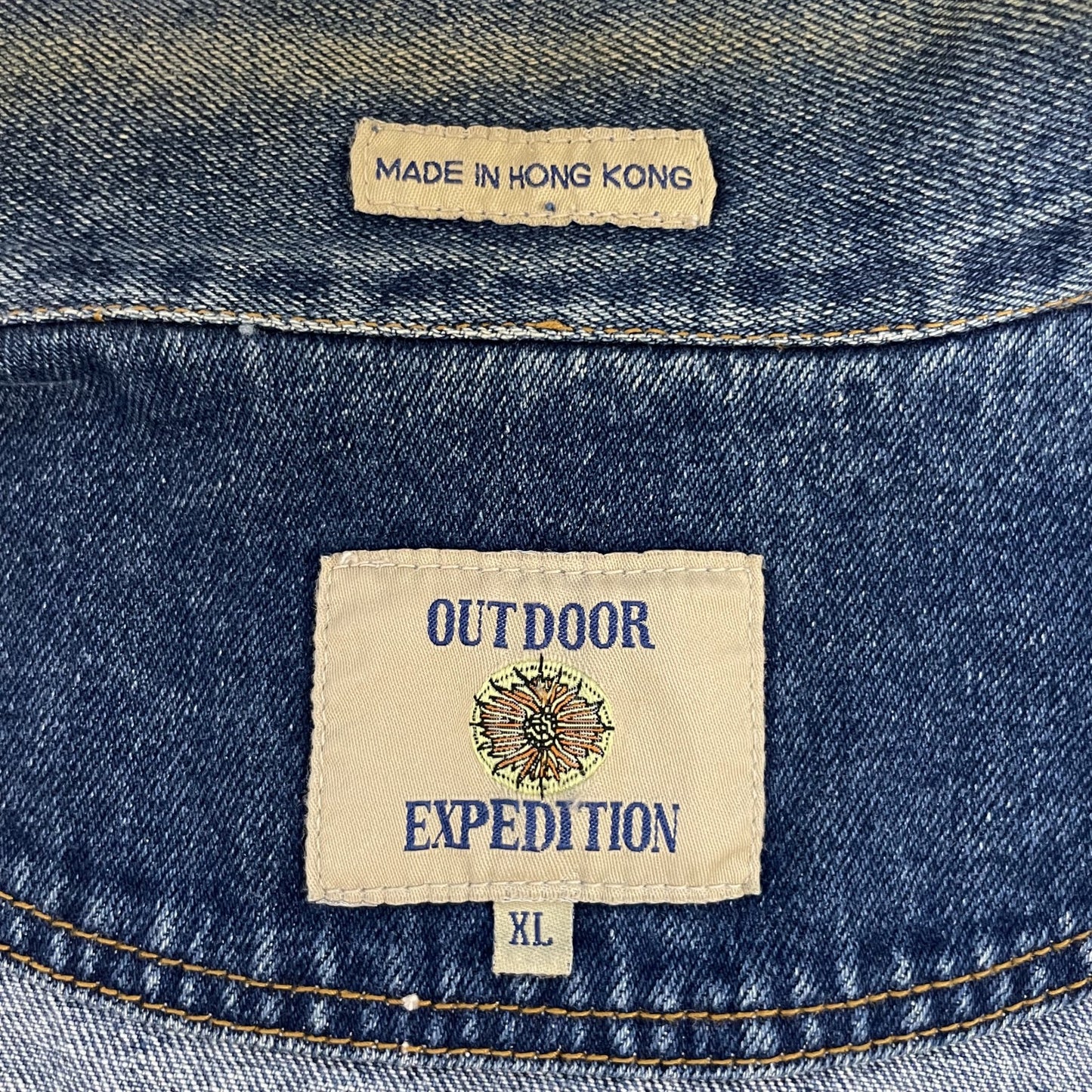 90s vintage 古着 ビンテージ アウトドア OUTDOOR EXPEDITION デニムジャケット インディゴ Gジャン 刺繍