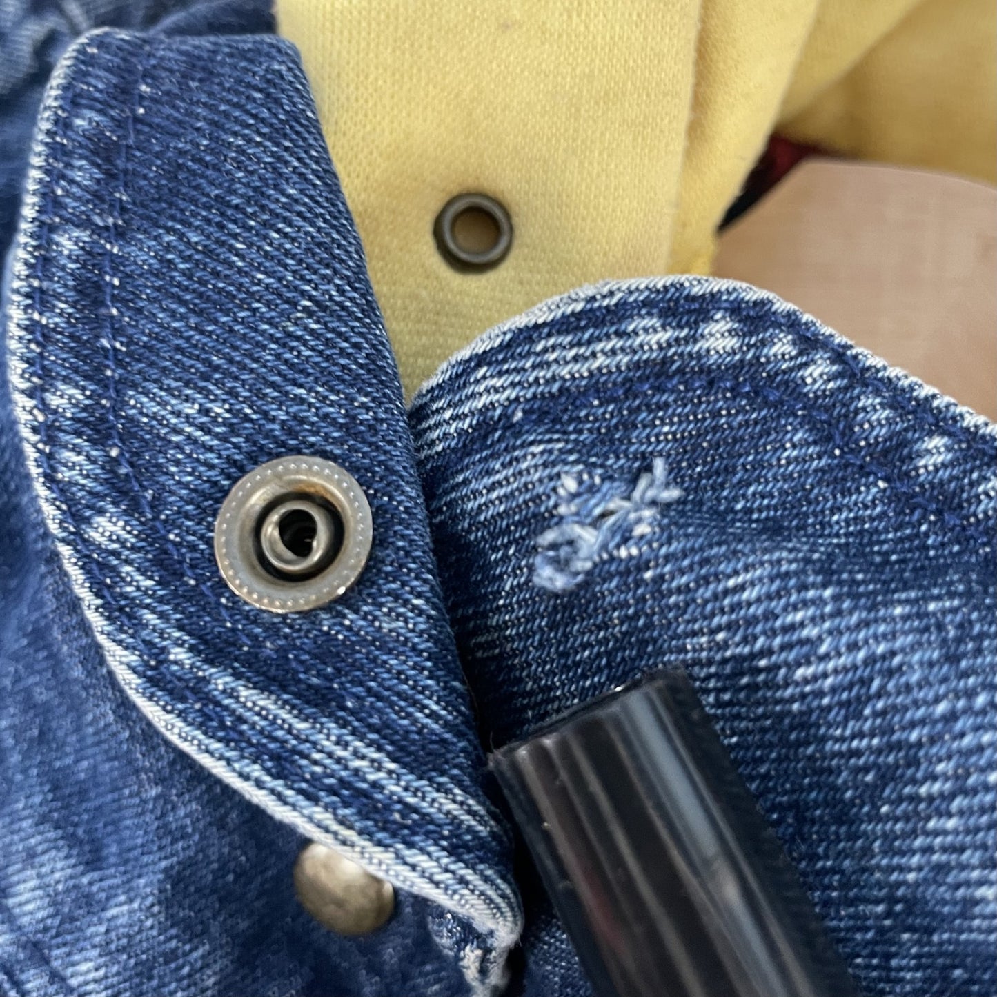 90s vintage 古着 ビンテージ デニムジャケット インディゴ レイヤード ジップアップ
