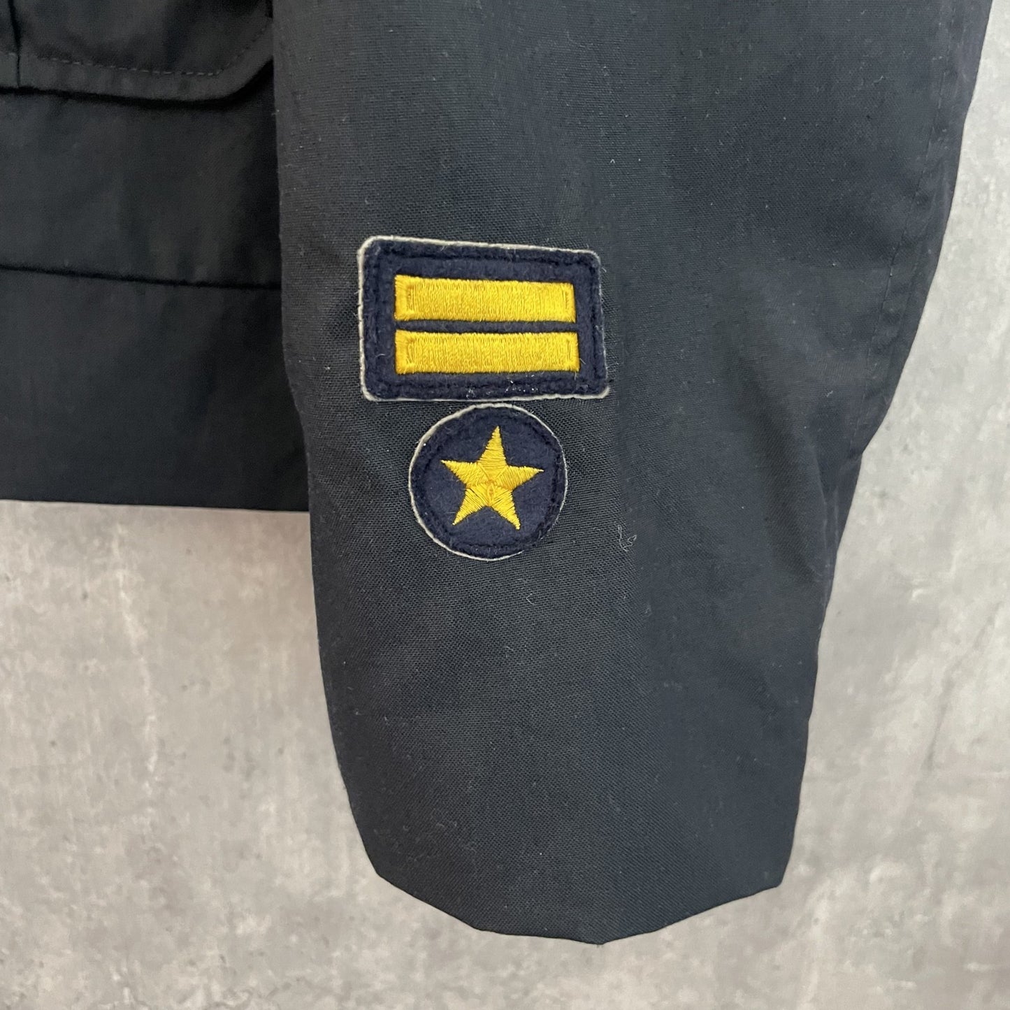 90s vintage 古着 ビンテージ USA製 ブラウアー Blauer ポリスマンジャケット ナイロンジャケット 襟ボア ブラック