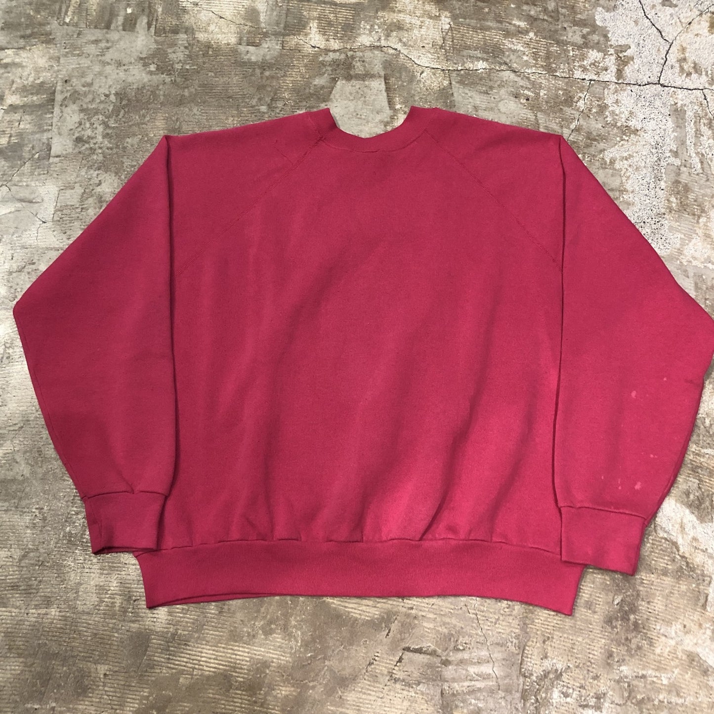 90s TULTEX USA製 無地ラグランスウェット ピンク XL