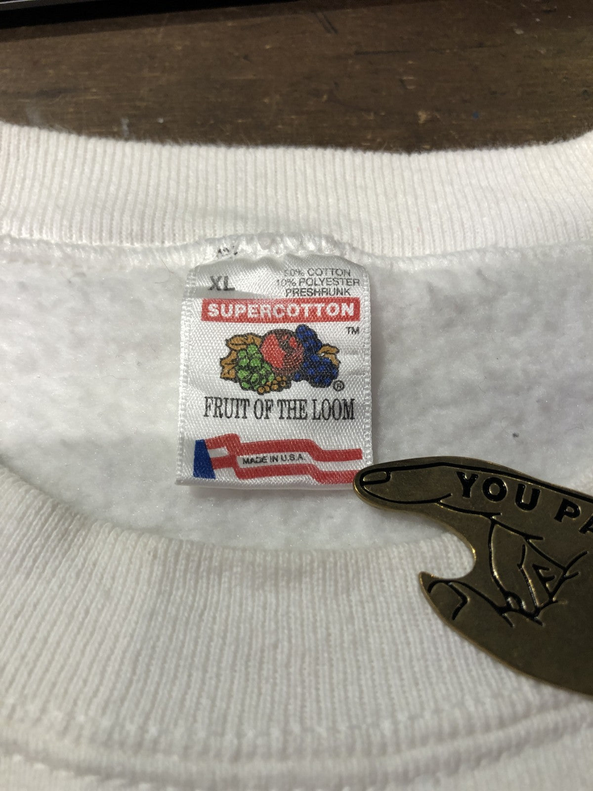 90s fruit of the loom TENTH スウェット ホワイトXL