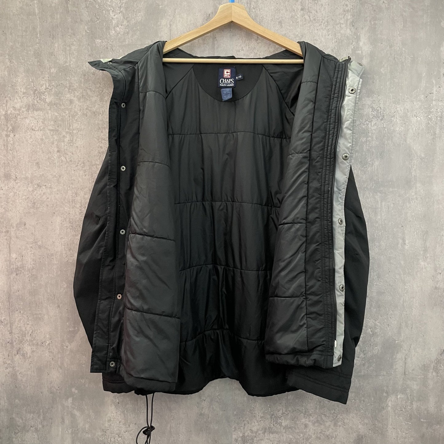 90s vintage 古着 ビンテージ CHAPS チャップス ラルフローレン ナイロンジャケット ツートン ストリート ドローコード