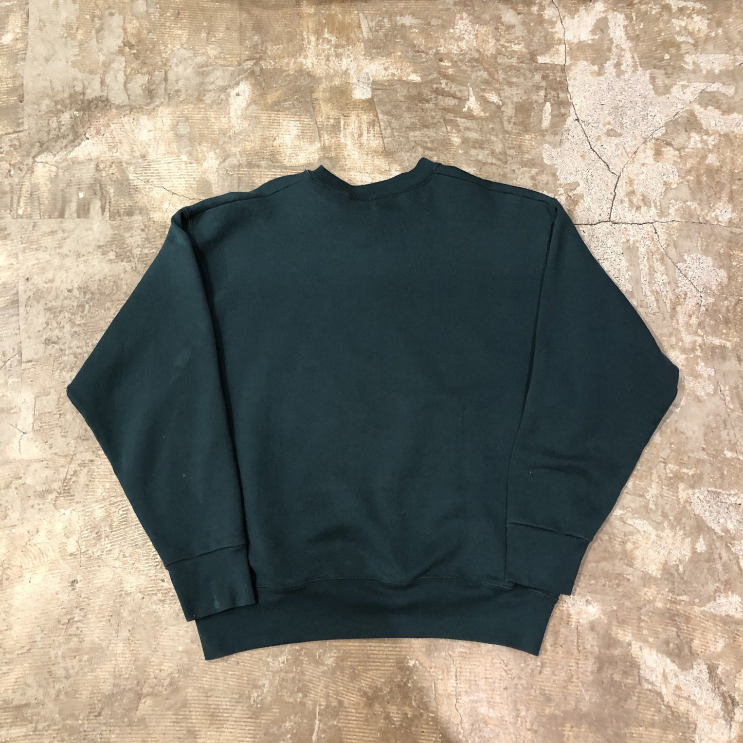 90s BVDブランクスウェット 無地 緑 L