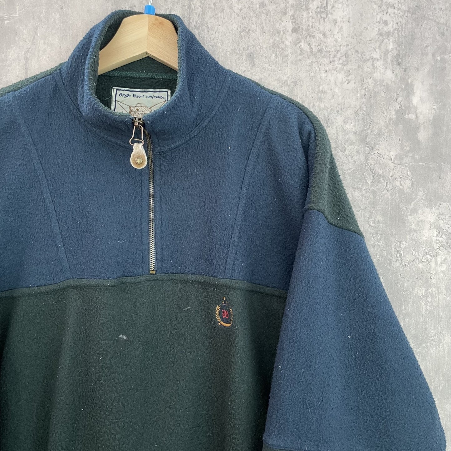90s vintage 古着 ビンテージ BugleBoyComPany ハーフジップ フリースジャケット ツートン ストリート