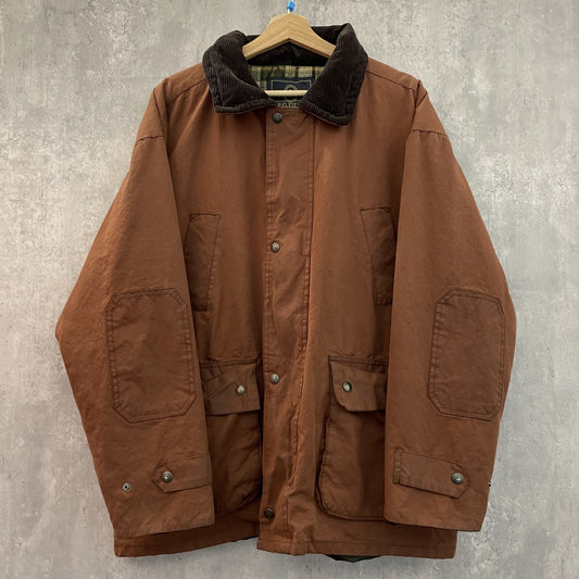 00s vintage 古着 ビンテージ オイルドジャケット アウター フルジップ コーデュロイ P.G.FIELD スナップボタン