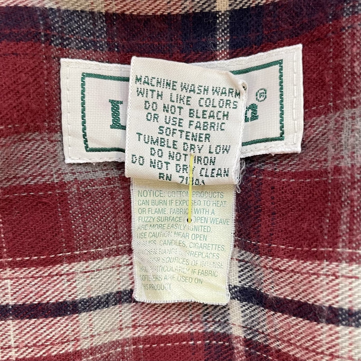 90s vintage 古着 ビンテージ エルエルビーン 長袖シャツ コットン チェック L.L.Bean