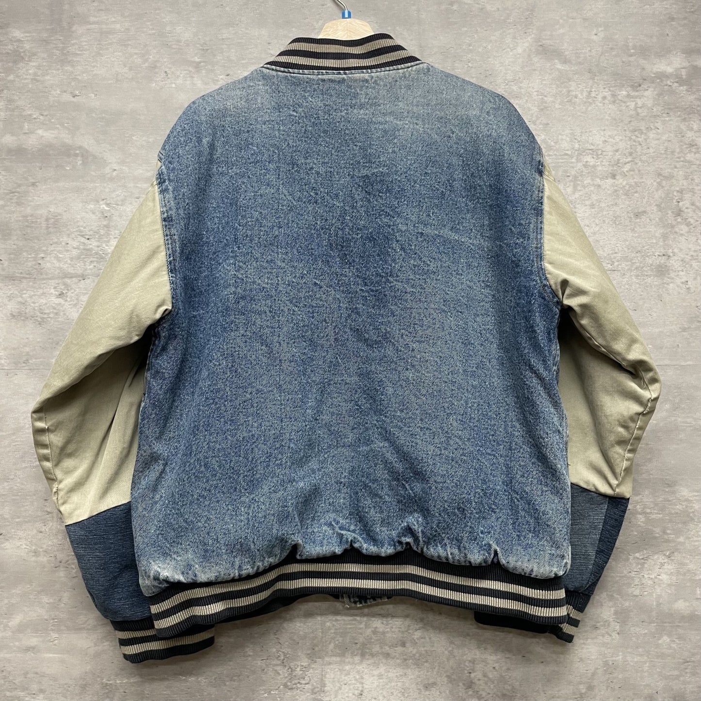 90s vintage 古着 ビンテージ デニムジャケット ワッペン チームロゴ ワンポイント デニム