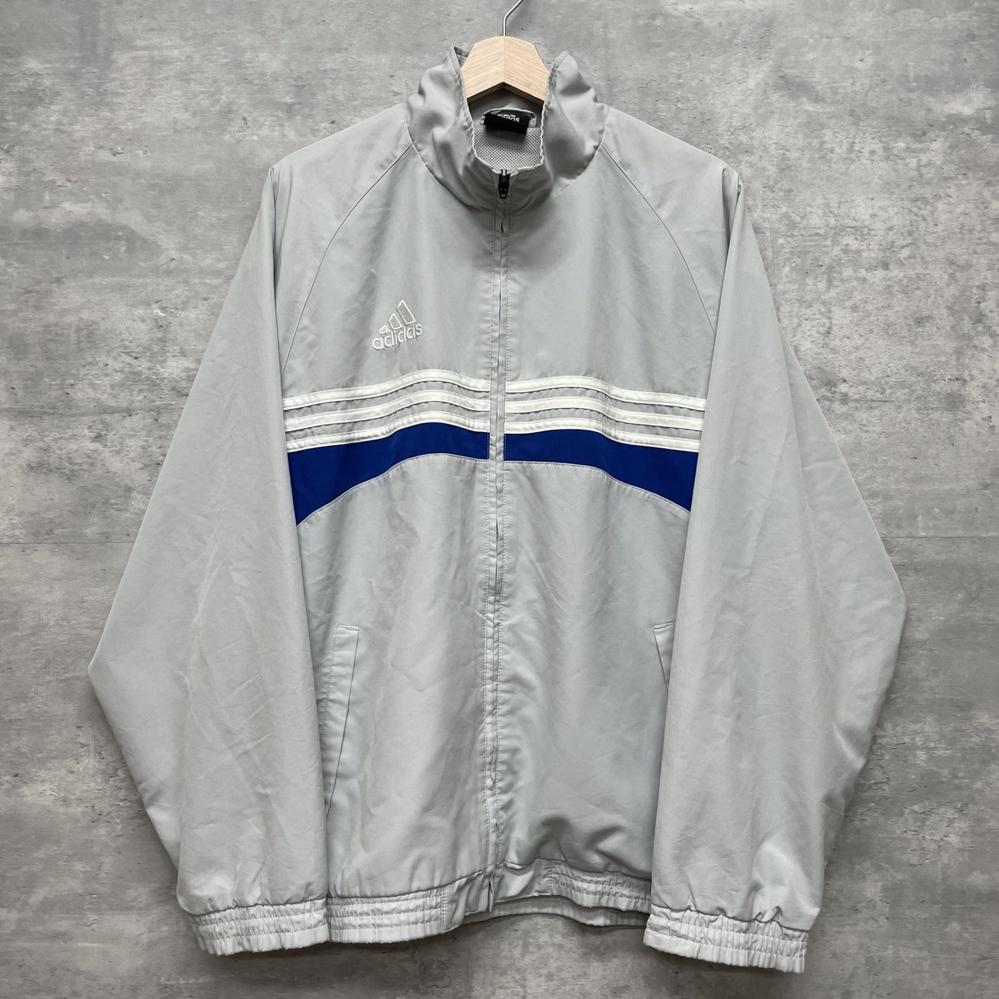 00s vintage 古着 ビンテージ アディダス adidas ナイロンジャケット フルジップ ロゴ刺繍