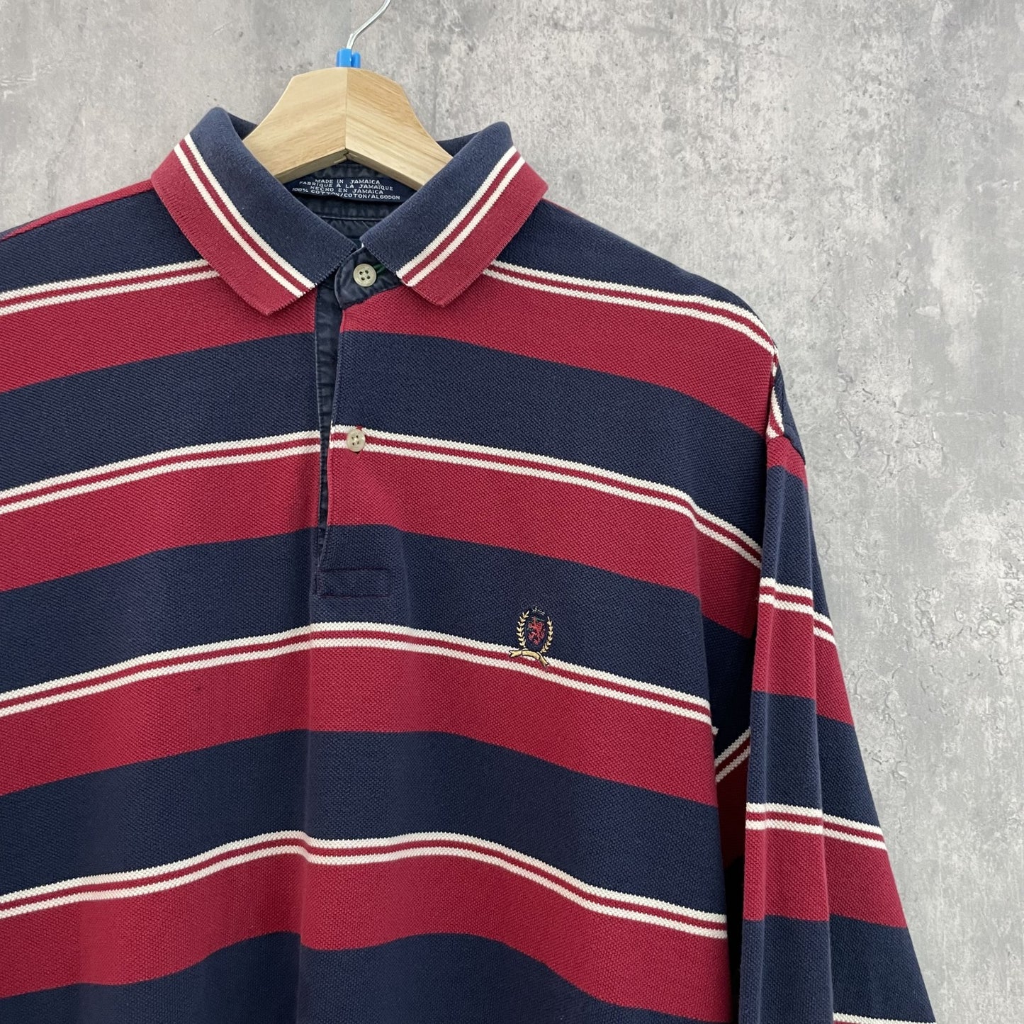 90s vintage 古着 ビンテージ トミー TOMMY HILFIGER トミーヒルフィガー 刺繍ロゴ ラガーシャツ アメカジ ストリート
