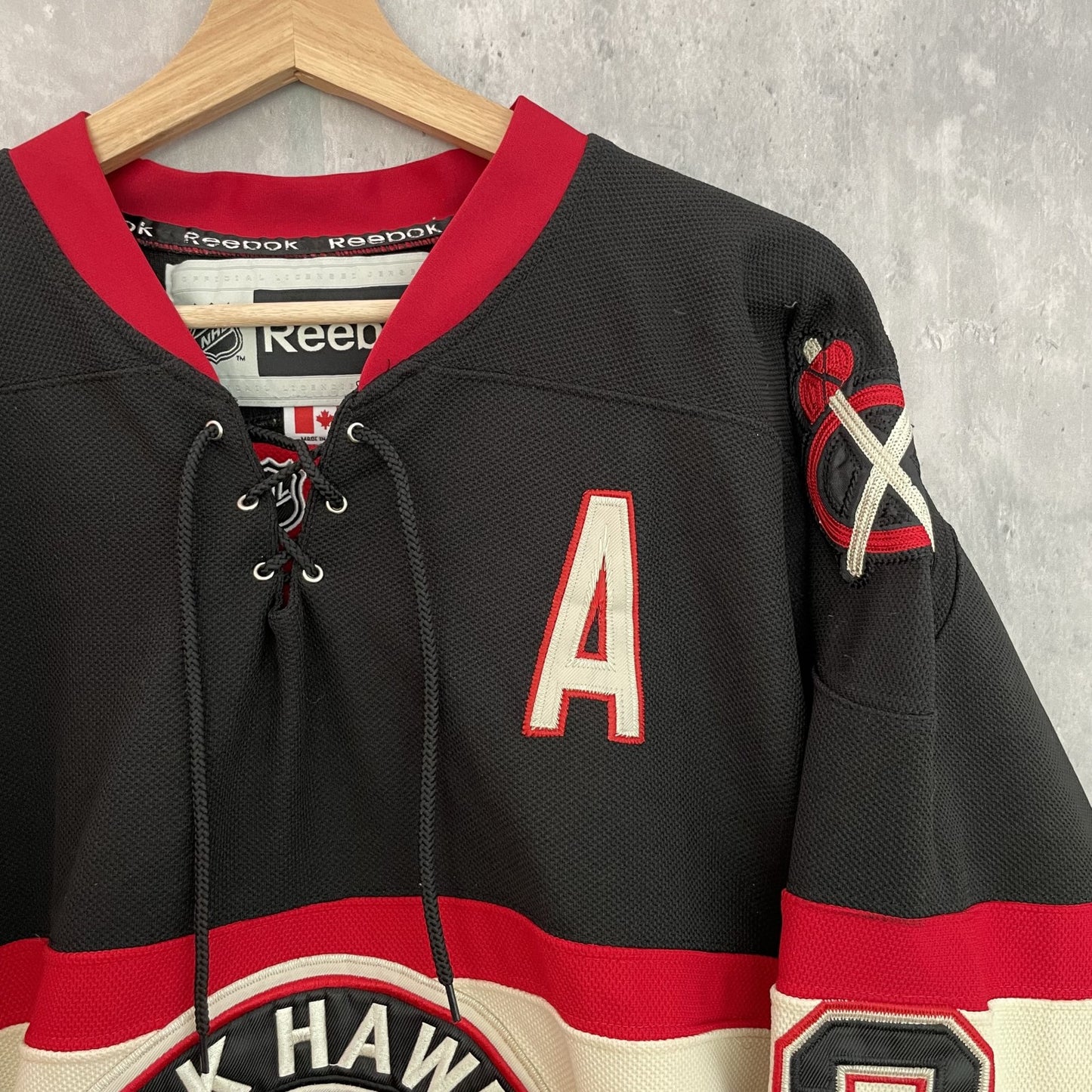 90s 00s vintage 古着 ビンテージ Reebok リーボック NHL シカゴ 長袖ホッケー ゲームシャツ メッシュ