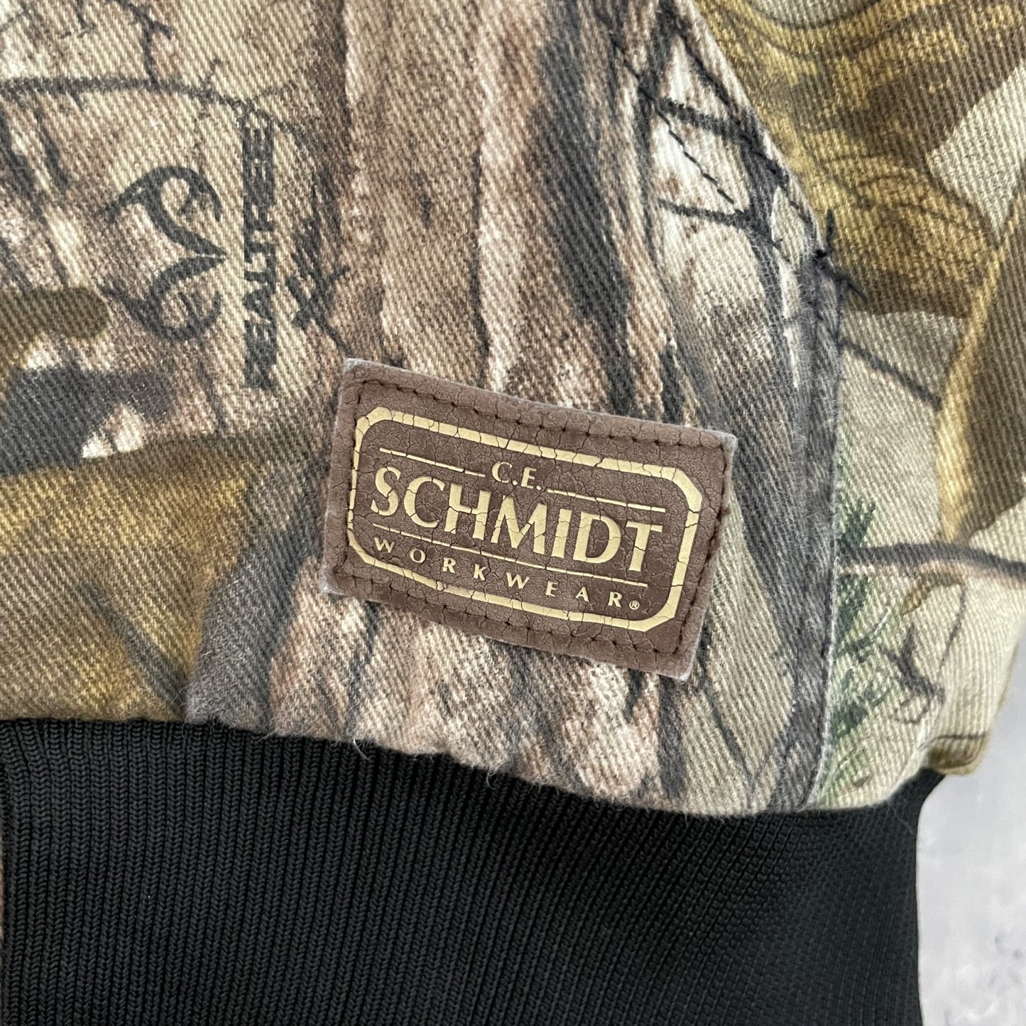 90s vintage 古着 ビンテージ シーイーシュミット C.E.SCHMIDT リアルツリー フルジップ 総柄 キルティングライナー 迷彩 ストリート