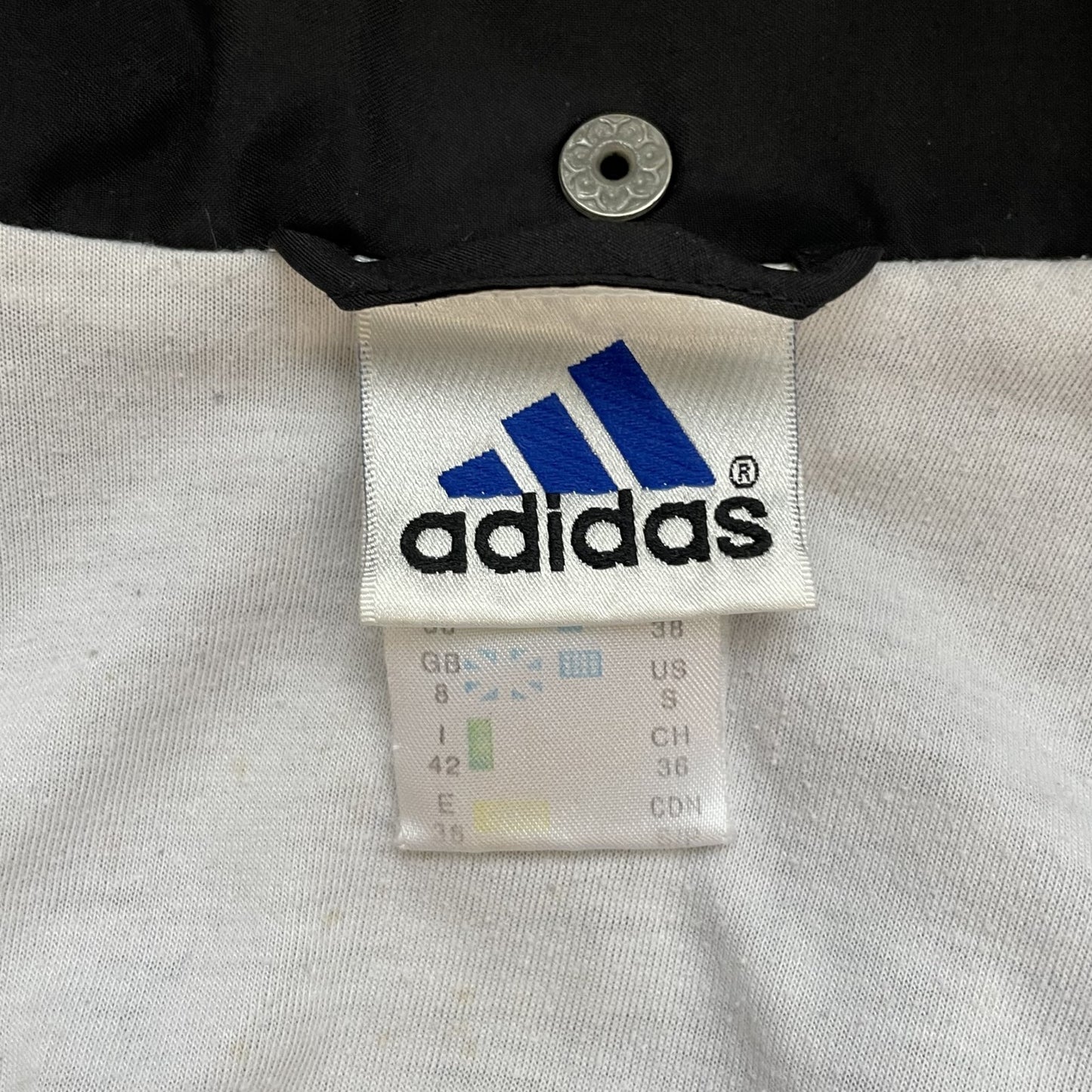 90s vintage 古着 ビンテージ adidas ナイロンジャケット テック フルジップ ドローコード