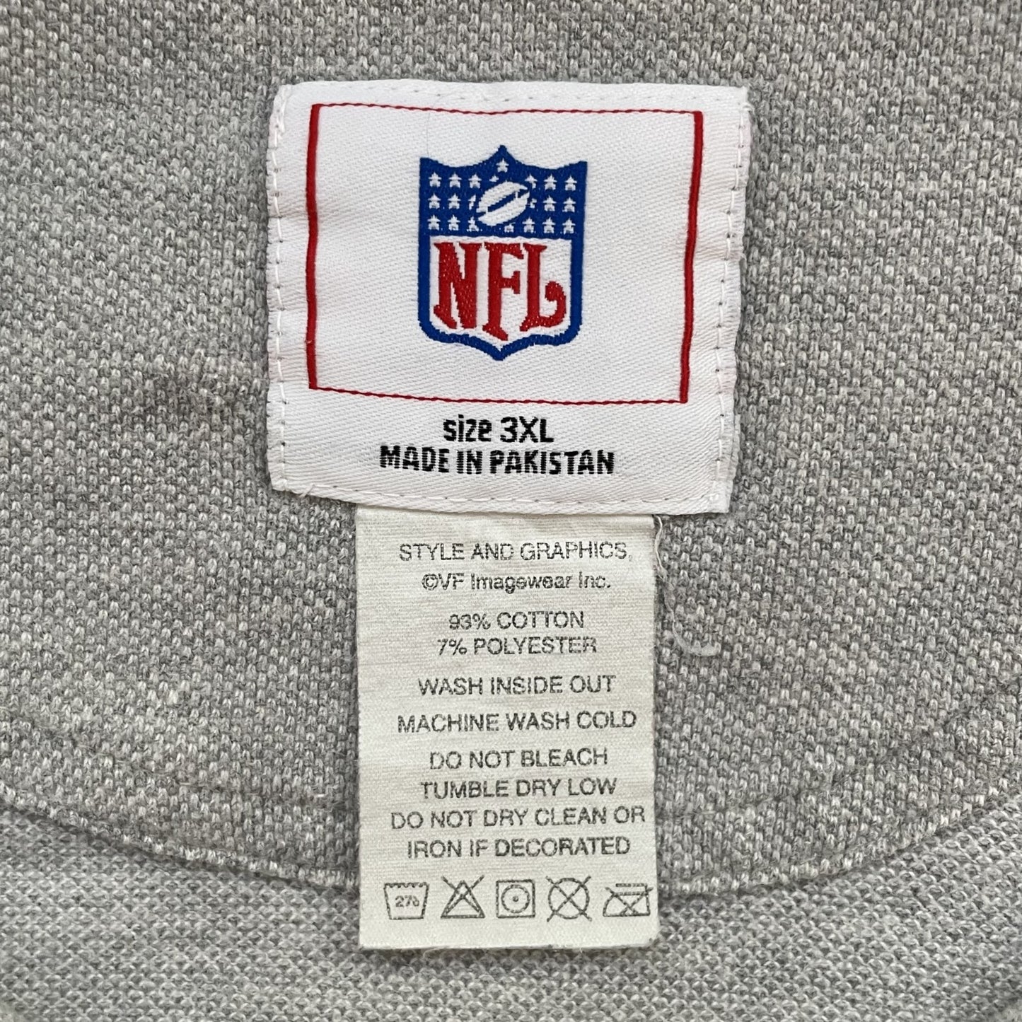 90s vintage 古着 ビンテージ NFL ポロシャツ ストリート カジュアル 胸元刺繍 グレー