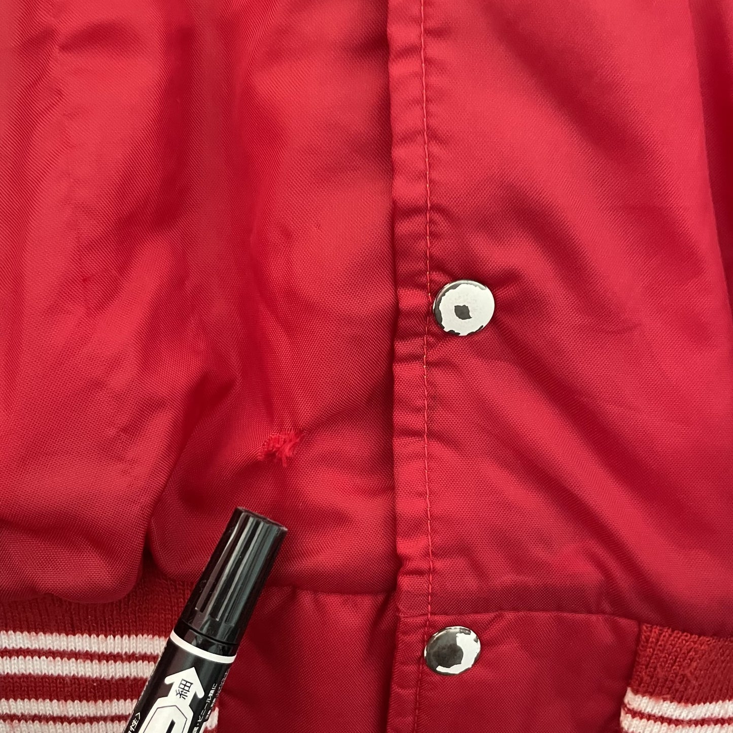 60s 70s vintage 古着 ビンテージ ナイロンジャケット スタジャン レッド