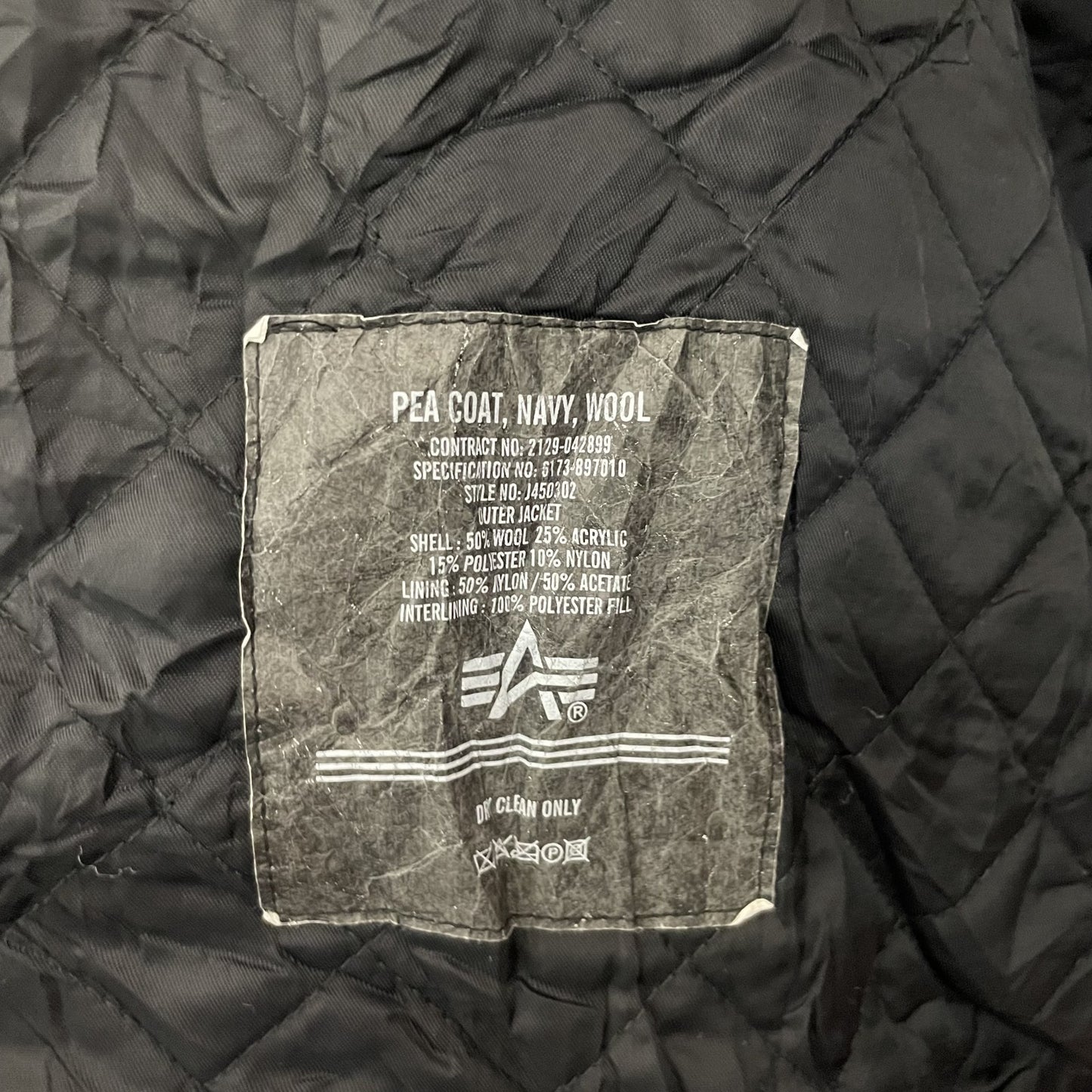 ALPHA 古着 アルファ ビンテージ vintage インダストリーズ Pコート ウール ミリタリー