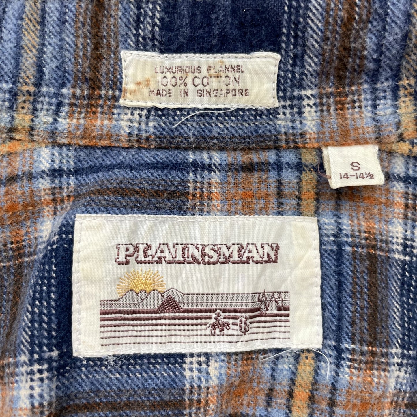 90s vintage 古着 ビンテージ 長袖 ウエスタンシャツ ネルシャツ PLAINSMAN