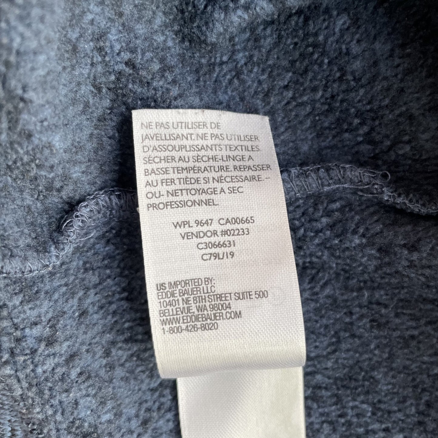 00s vintage 古着 ビンテージ エディーバウアー EddieBauer ハーフボタン フリース ロゴ刺繍 ハーフジップ