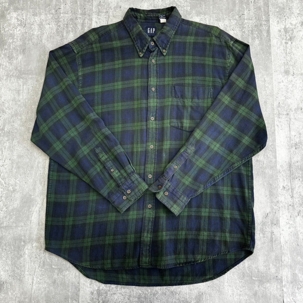 GAP ギャップ 長袖チェックシャツ ボタンダウン サイズL スリランカ製 