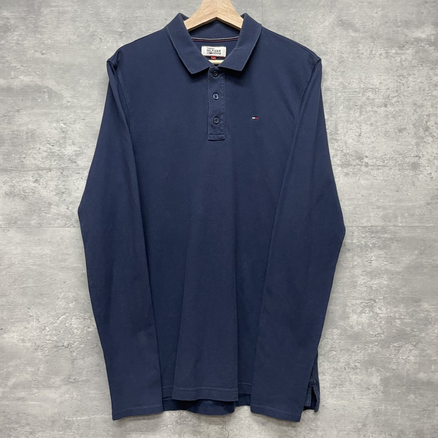 00s vintage 古着 ビンテージ トミーヒルフィガー TOMMYHILFIGER アメカジ ポロシャツ カジュアル 刺繍ロゴ 無地 長袖
