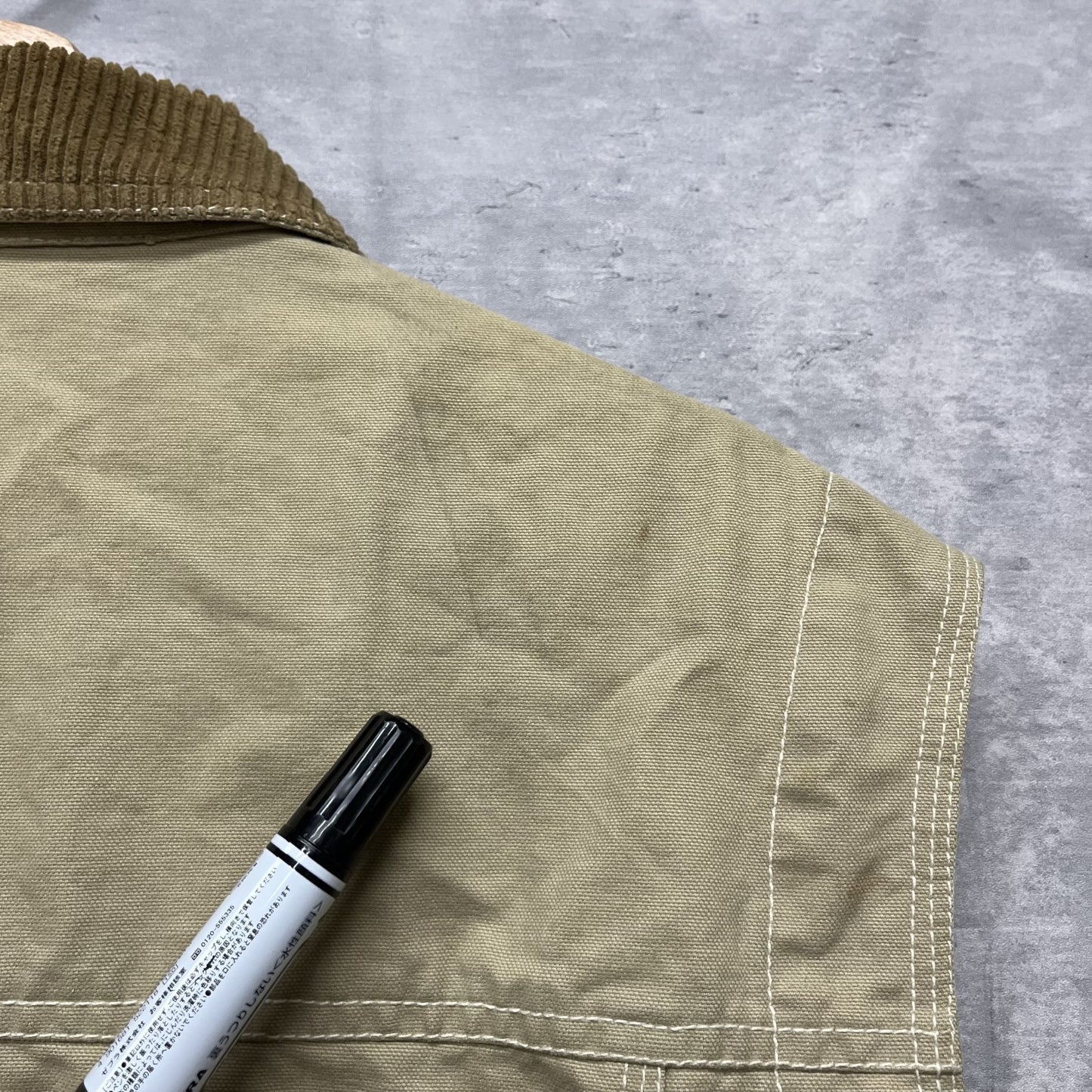 90s vintage 古着 ビンテージ KKL トラッカー デニム ベストベージュ コーデュロイ