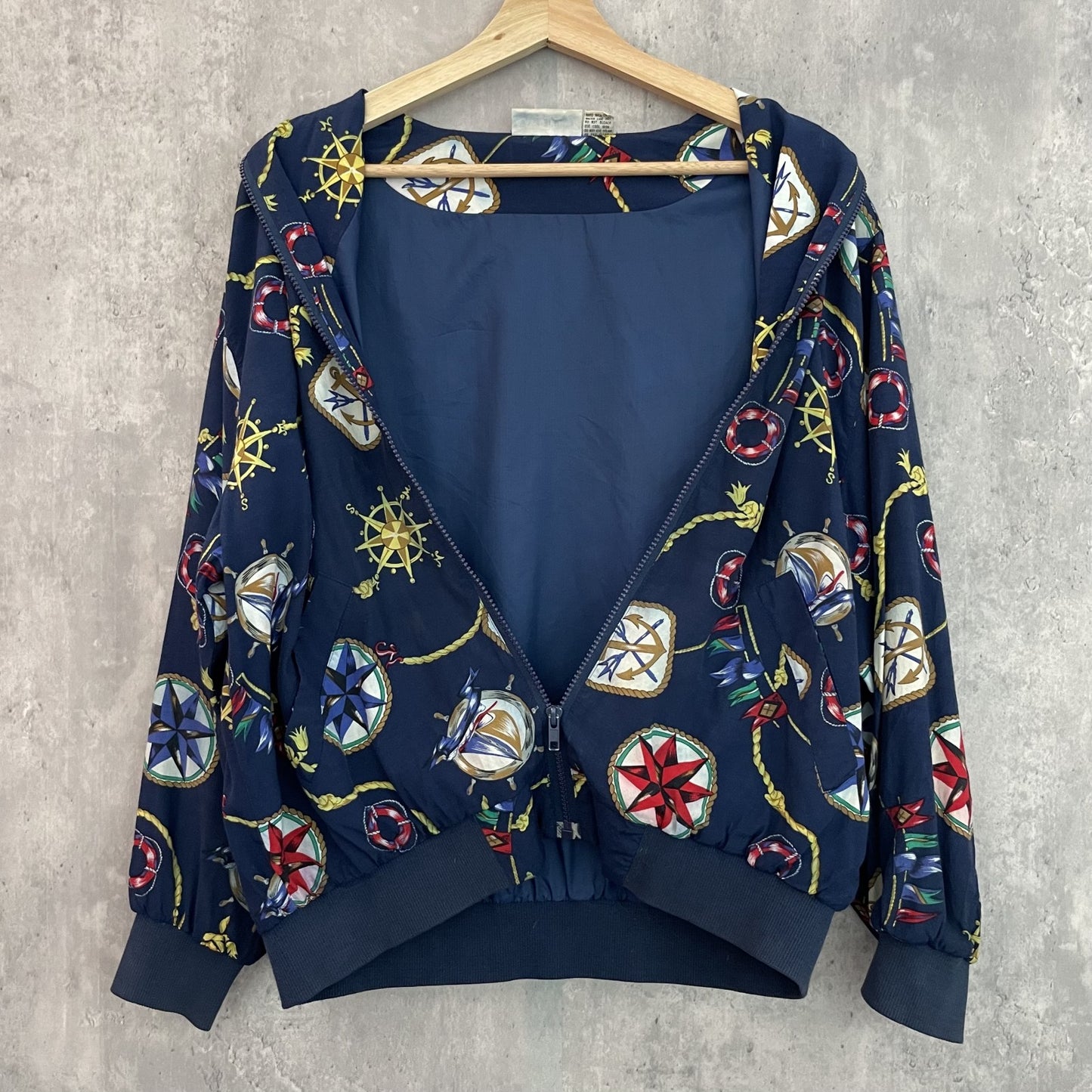 90s vintage 古着 ビンテージ ALERED DUNNER アルフレッドダナー レーヨン ナイロン ブルゾンジャケット 総柄 薄手