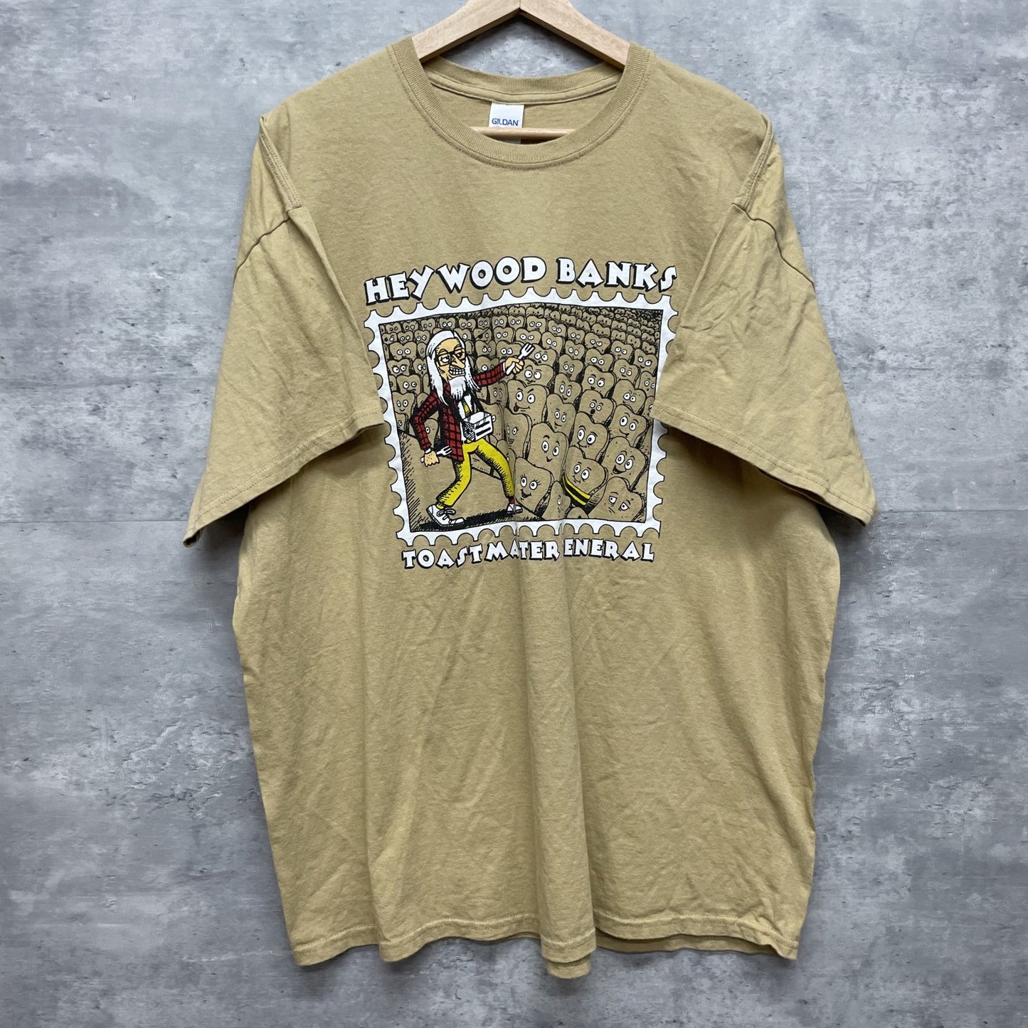 00s vintage 古着 ビンテージ ギルダン GILDAN コメディアンTシャツ ベージュ オーバーサイズ