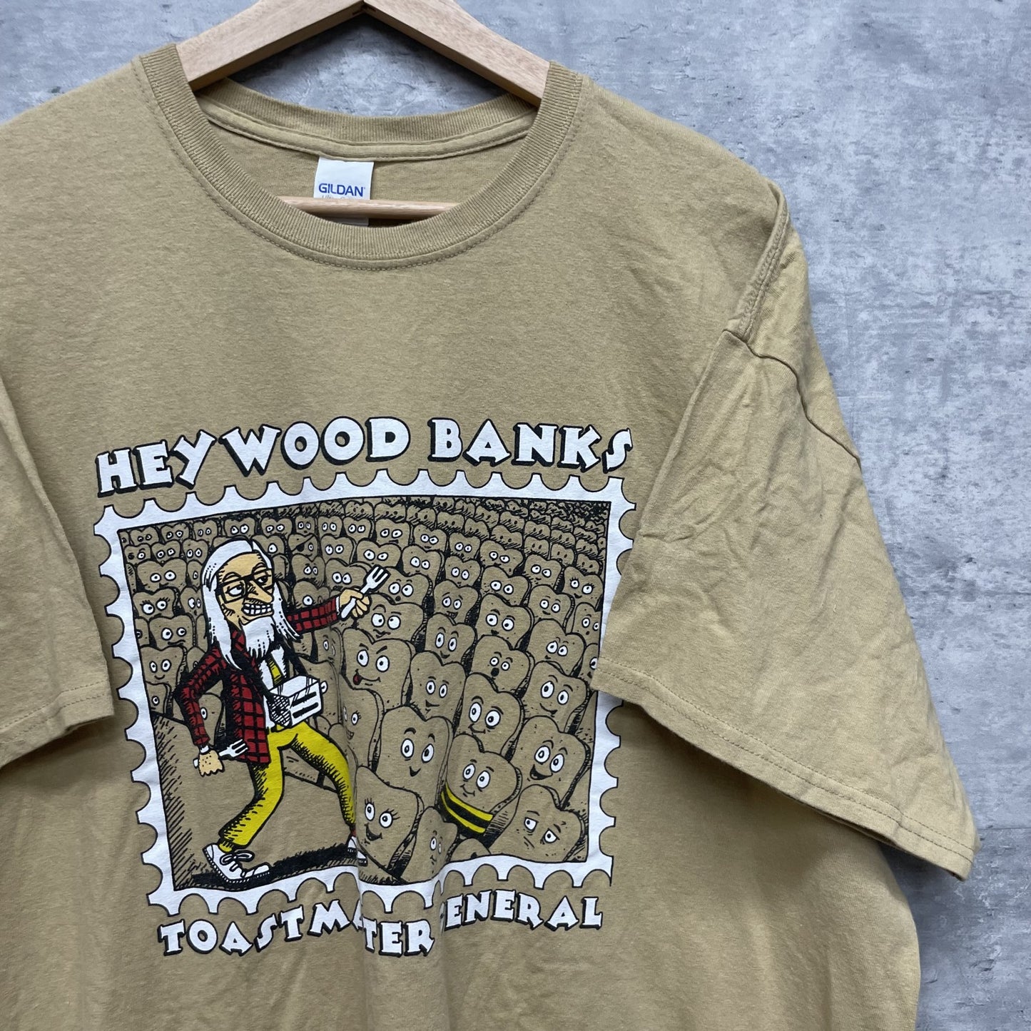 00s vintage 古着 ビンテージ ギルダン GILDAN コメディアンTシャツ ベージュ オーバーサイズ