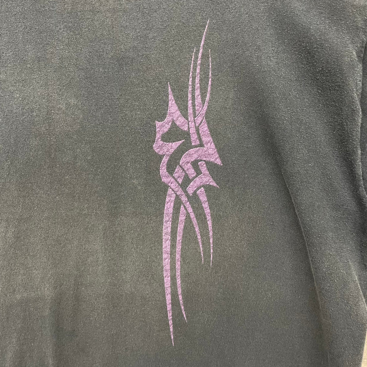 00s FRUIT OF THE LOOM Tribal Dragon ドラゴン フルーツオブザルーム 半袖 Tシャツ 両面プリント 古着 ビンテージ ブラック XL
