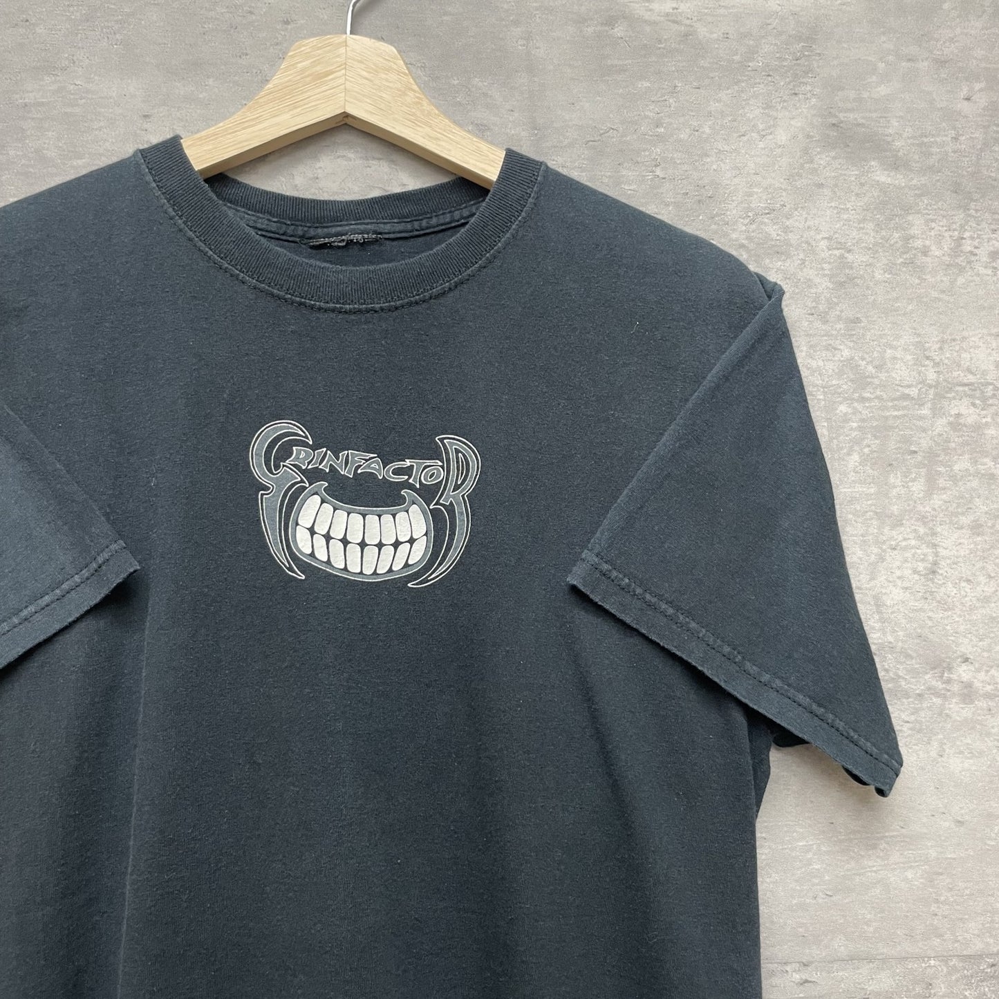 00s vintage 古着 ビンテージ Grinfactor ストリート スケーター バッフプリント ブラック