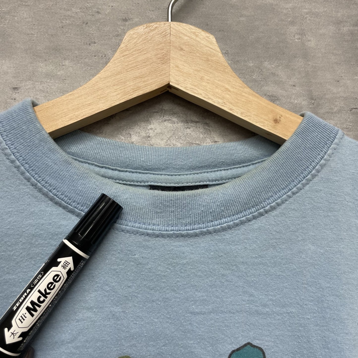 00s vintage 古着 ビンテージ ブルー 袖ロゴ ジョークTee アメカジ ストリート オーバーサイズ