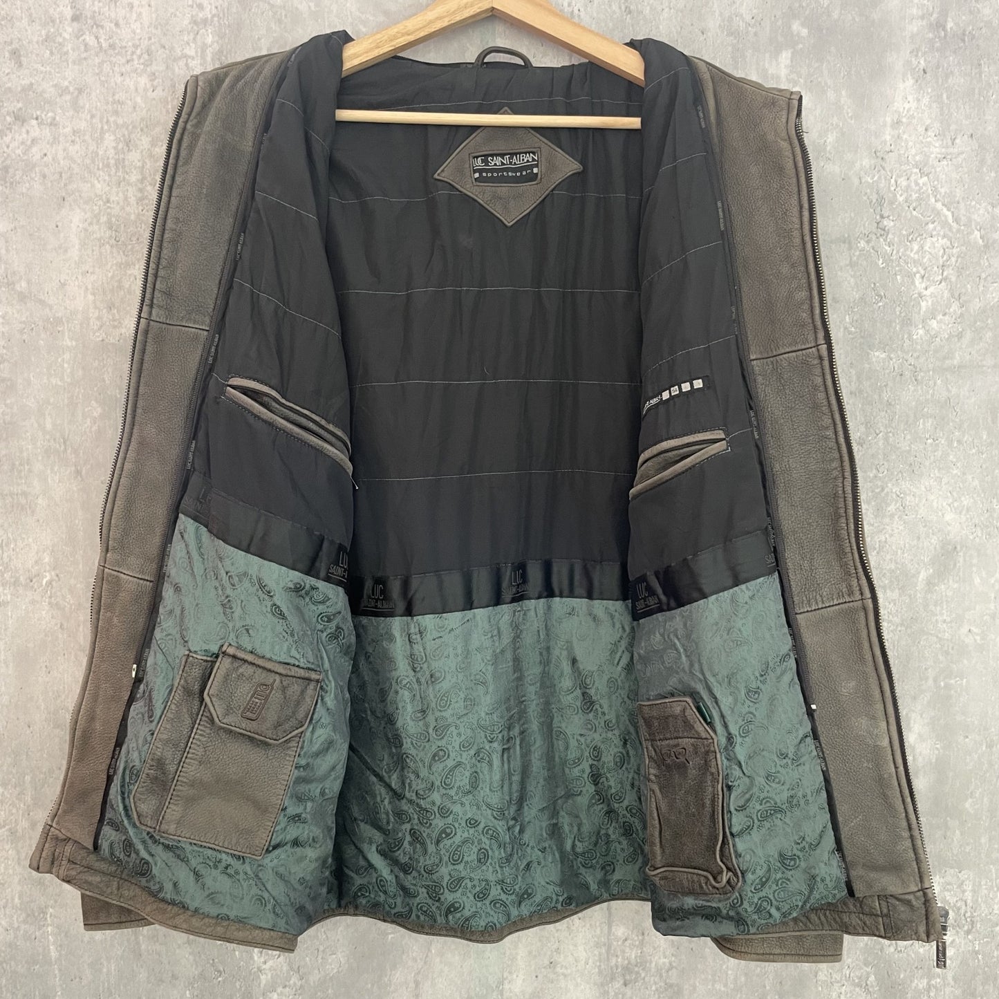 90s 00s レザージャケット フルジップ 長袖 無地 vintage 古着 ビンテージ