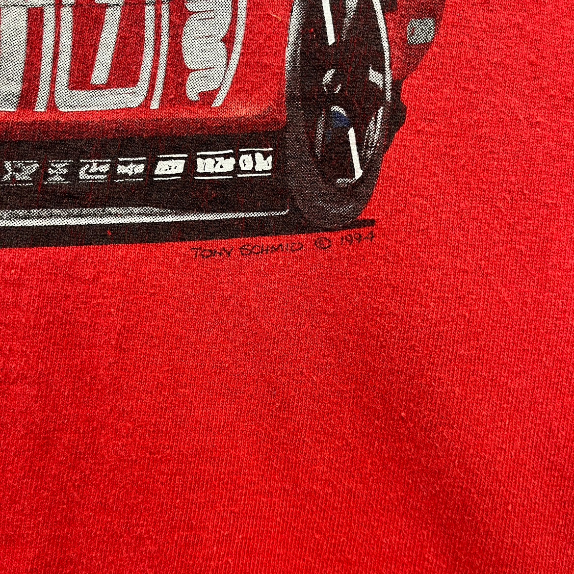 90s USA製 ONEITA Alfa Romeo 半袖 Tシャツ シングルステッチ 1994 車 古着 ビンテージ レッド XL