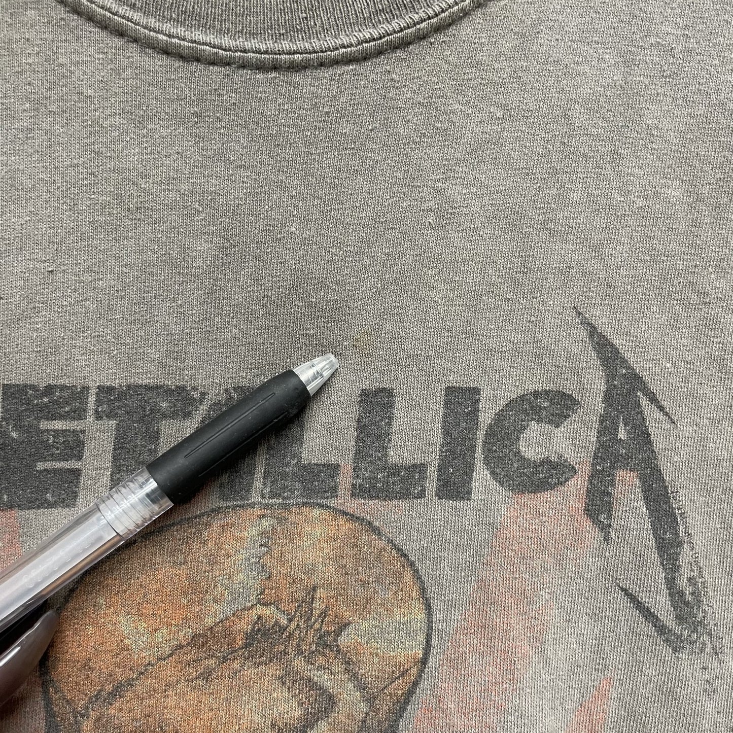 00s vintage 古着 ビンテージ メタリカ METALLICA バンド フロントプリント アメカジ チャコール ストリート