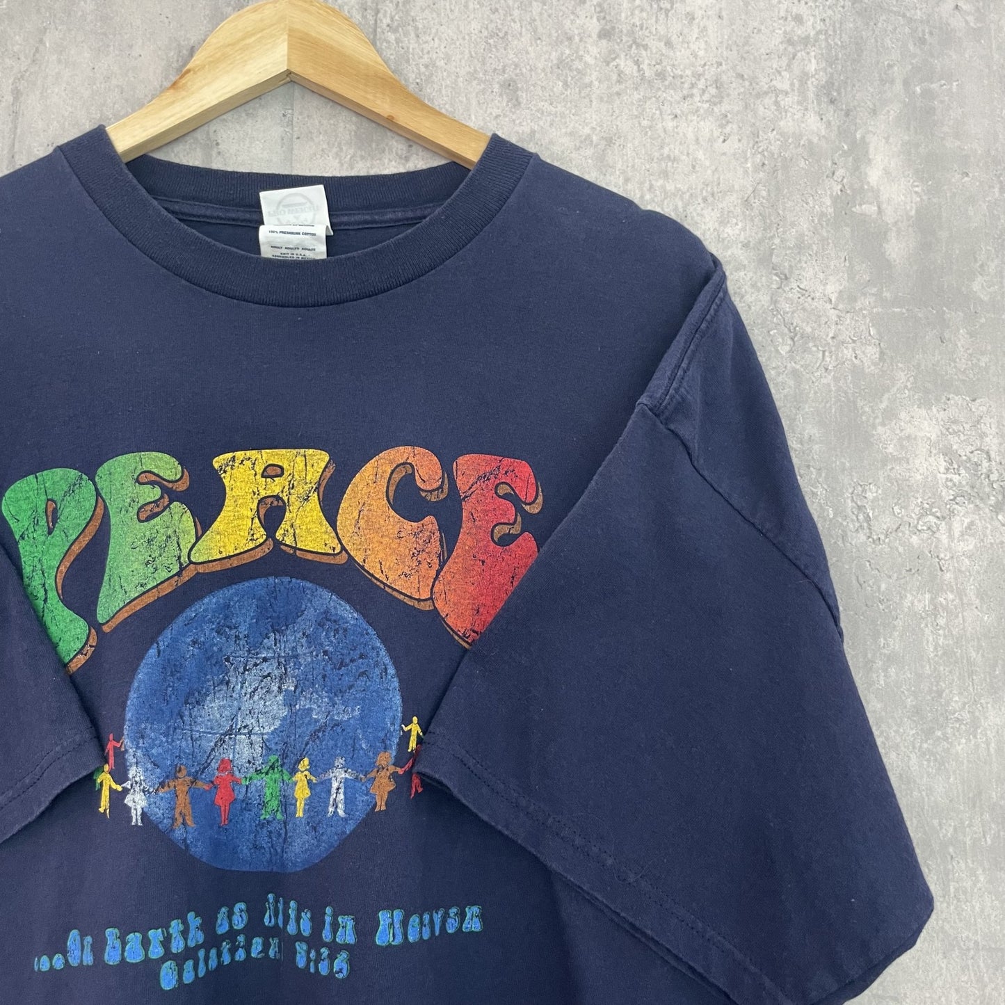 00s vintage 古着 ビンテージ デルタ DELTA プリントTシャツ オーバーサイズ ネイビー