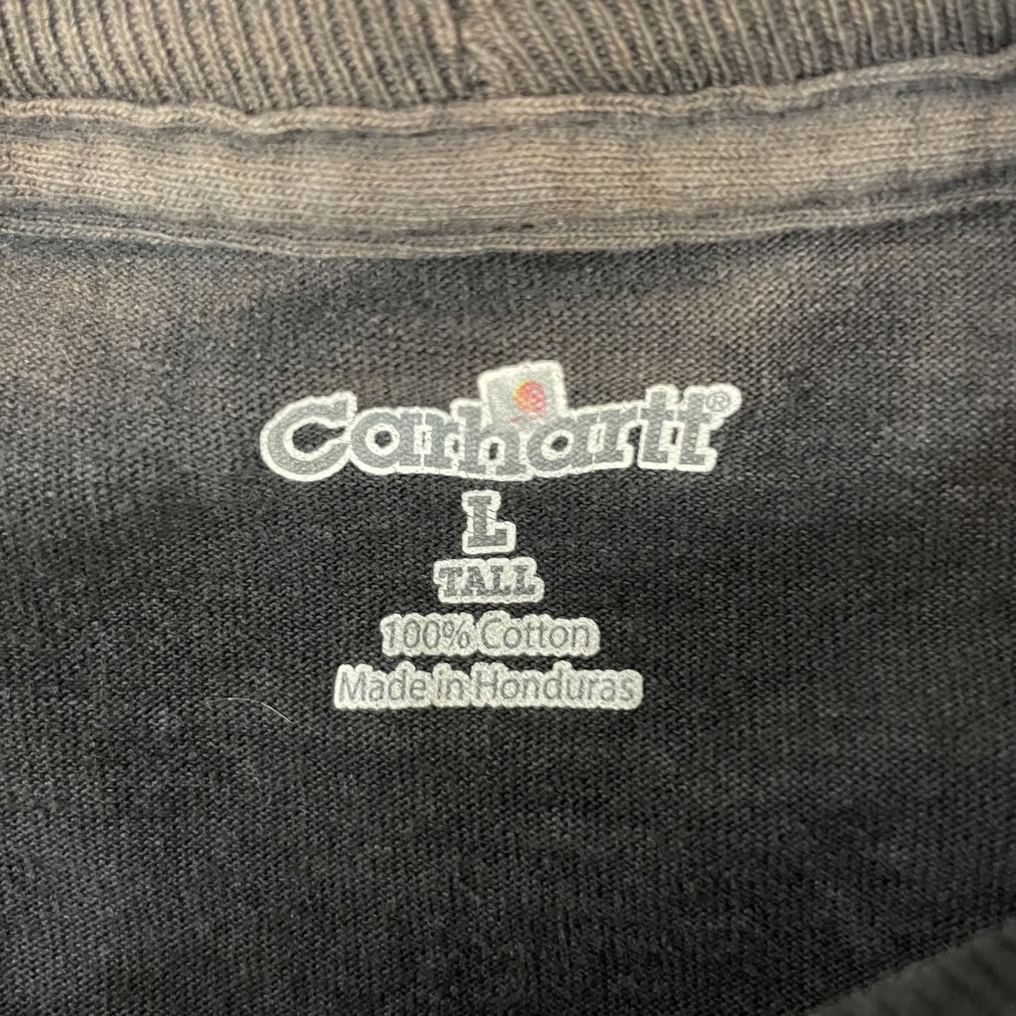00s vintage 古着 ビンテージ カーハート Carhartt  長袖 ロンT フェード 鬼フェード フロントプリント