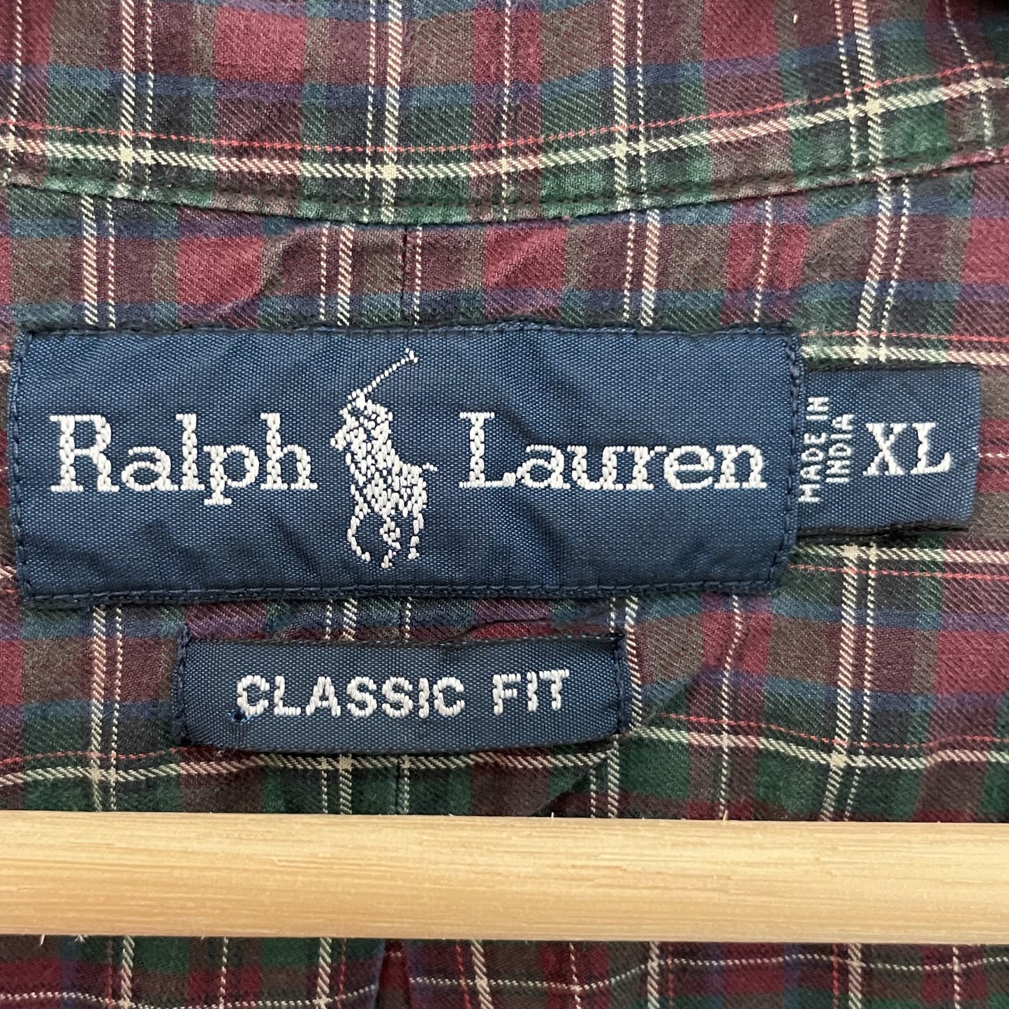 90s vintage 古着 ビンテージ RalphLauren ラルフローレン クラシックフィット チェック柄 長袖シャツ