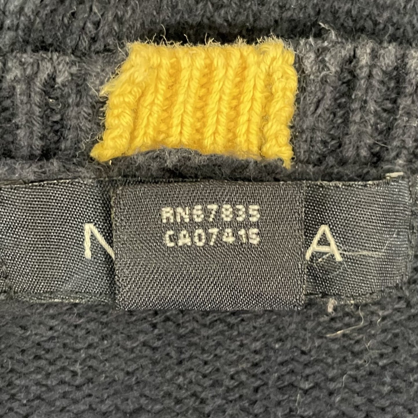 00s vintage 古着 ビンテージ ノーティカ NAUTICA コットンニット 袖ロゴ 切り返し