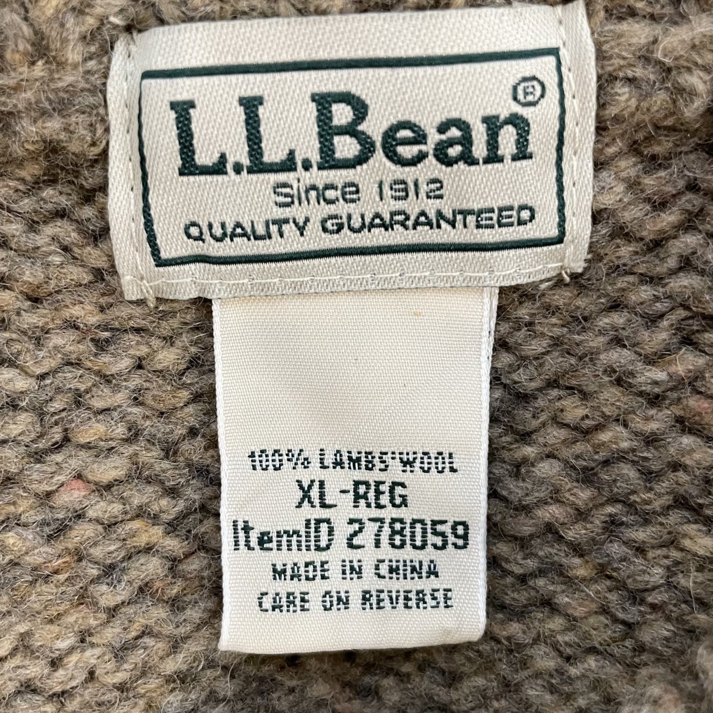 90s vintage 古着 ビンテージ エルエルビーン L.L.Bean ウール ニット アウトドア 総柄 ノルディック セーター
