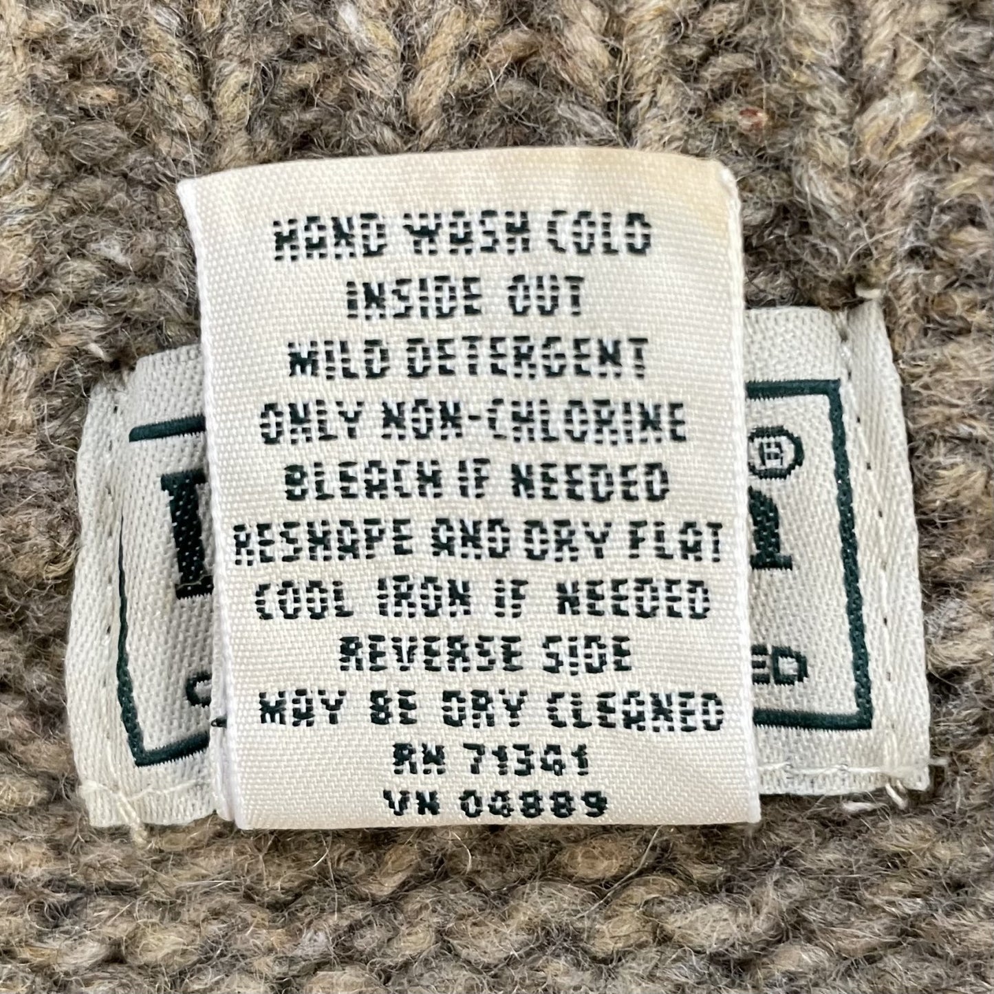 90s vintage 古着 ビンテージ エルエルビーン L.L.Bean ウール ニット アウトドア 総柄 ノルディック セーター