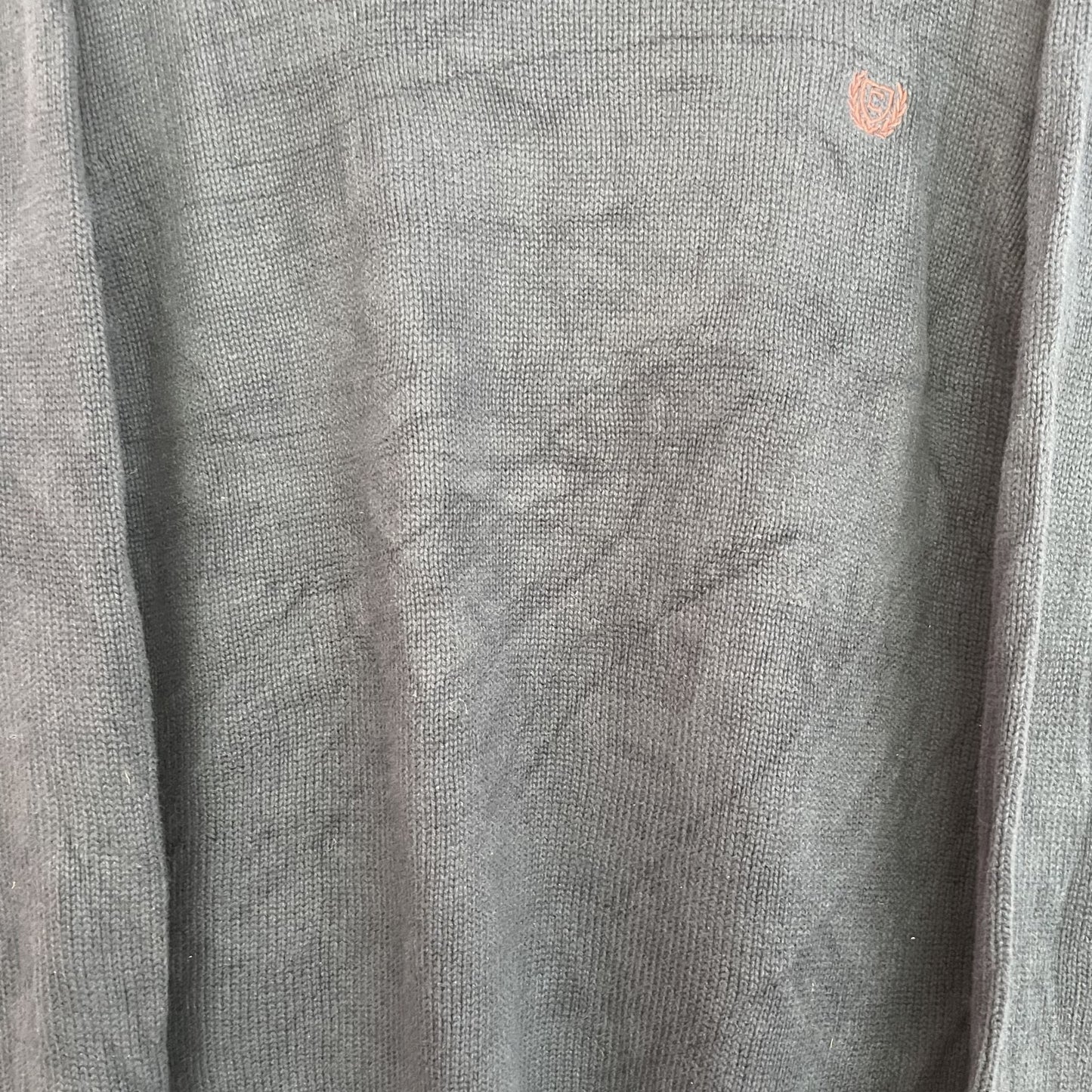 00s vintage 古着 ビンテージ CHAPS チャップス コットンニット ワンカラー ワンポイント刺繍 ワンカラー シンプル