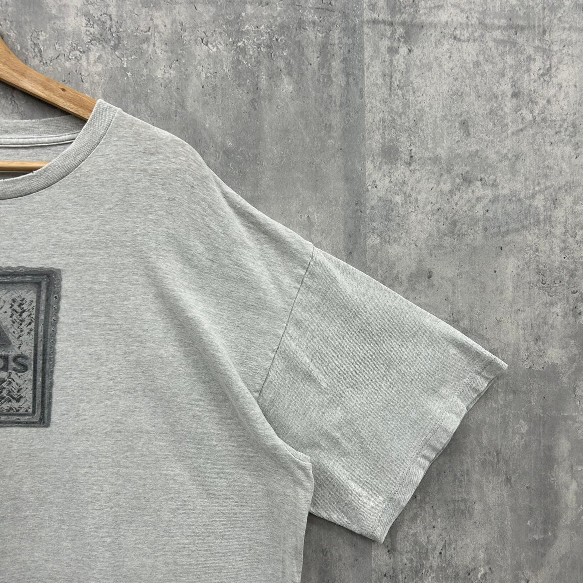 90s USA製 adidas ロゴTシャツ ボックスロゴ アディダス ビッグサイズ 半袖 made in usa 古着 ビンテージ グレー XL