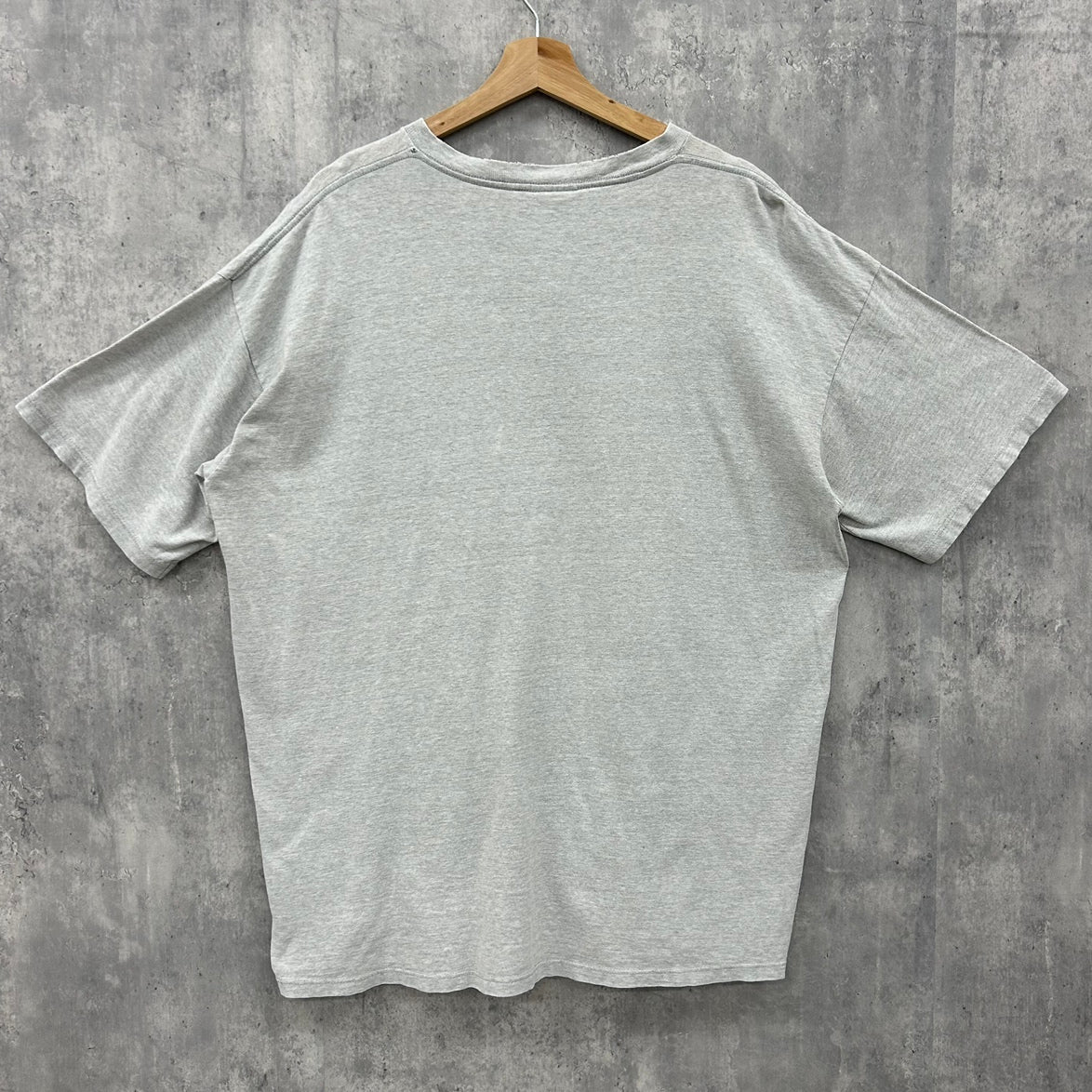 90s USA製 adidas ロゴTシャツ ボックスロゴ アディダス ビッグサイズ 半袖 made in usa 古着 ビンテージ グレー XL