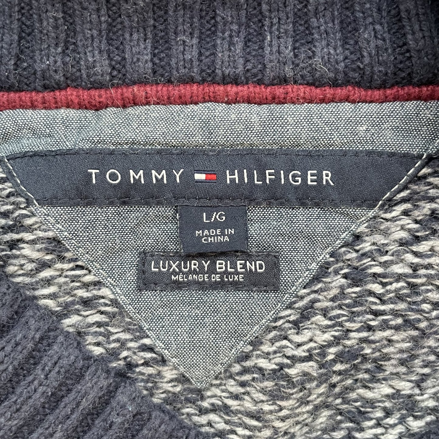 00s vintage 古着 ビンテージ トミーヒルフィガー TOMMYHILFIGER ボーダーニット ショールカラー