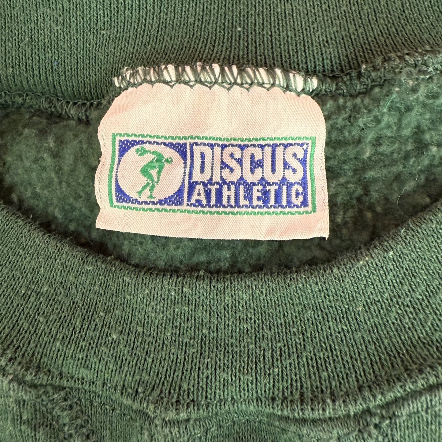 90s vintage 古着 ビンテージ DISCUS ディスカス 無地スウェット USA製 前V
