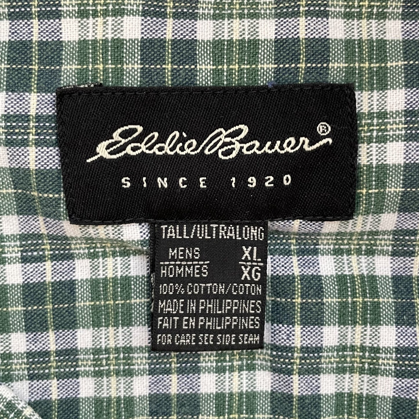90s vintage 古着 ビンテージ エディーバウアー アウトドア EddieBauer 長袖シャツ ロングスリーブ ボタンダウン チェック柄