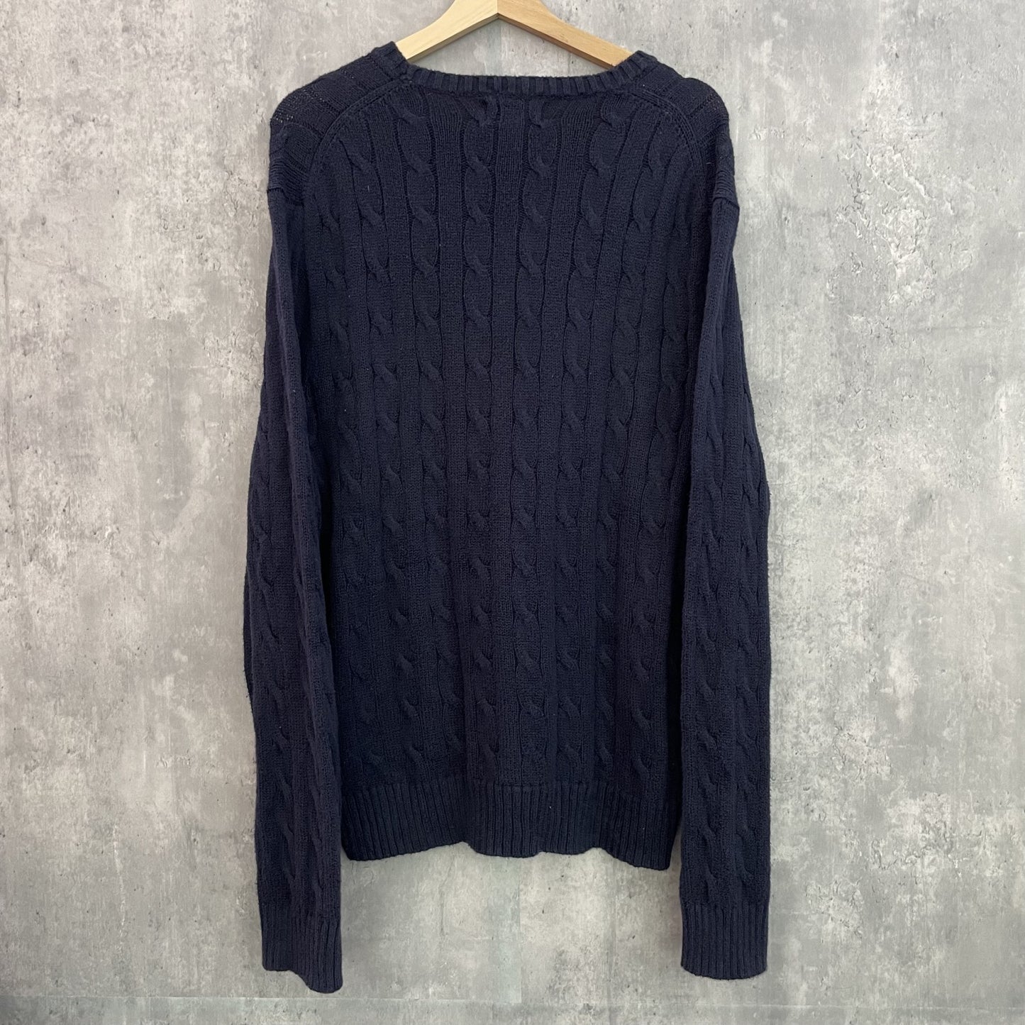 00s vintage 古着 ビンテージ ラルフローレン RalphLauren ニット セーター ポニー刺繍 ケーブルニット
