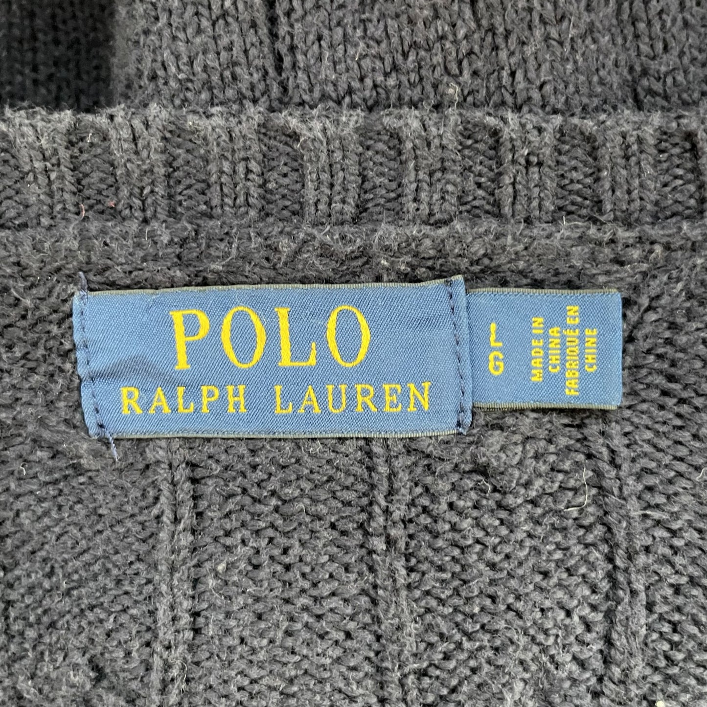 00s vintage 古着 ビンテージ ラルフローレン RalphLauren ニット セーター ポニー刺繍 ケーブルニット