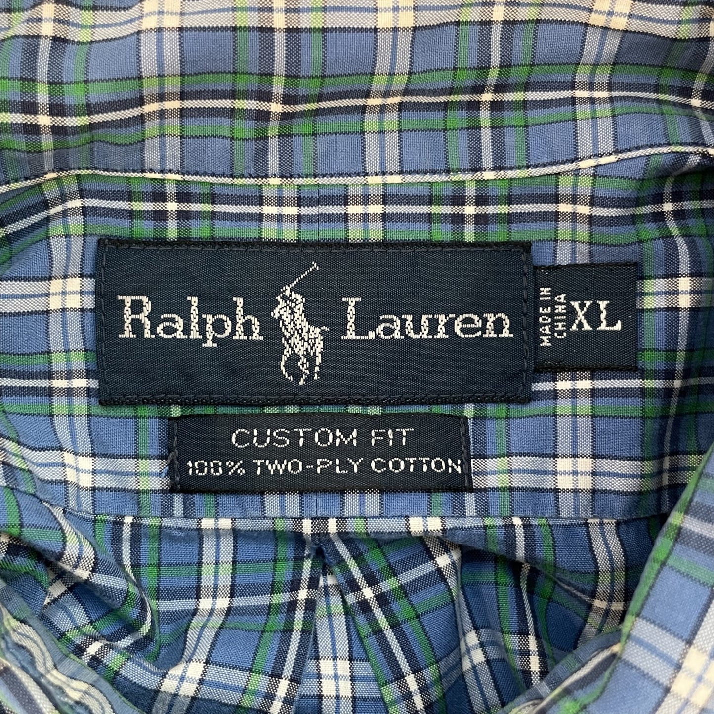 90s vintage 古着 ビンテージ ラルフローレン RalphLauren 長袖シャツ チェックシャツ ロゴ刺繍