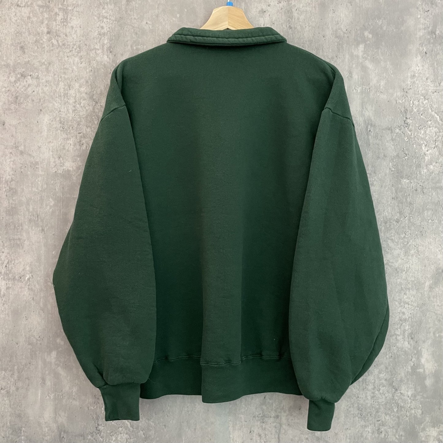 90s vintage 古着 ビンテージ USA製 ジャージーズ JERZEES ハーフジップ スウェット ワンカラー