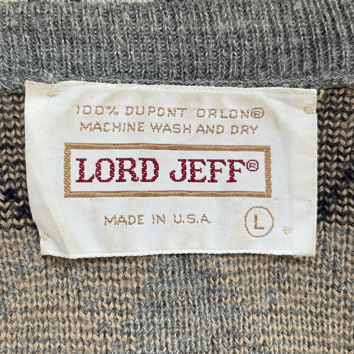 80s vintage 古着 ビンテージ LORDJEFF ロードジェフ ニットセーター アクリル USA製